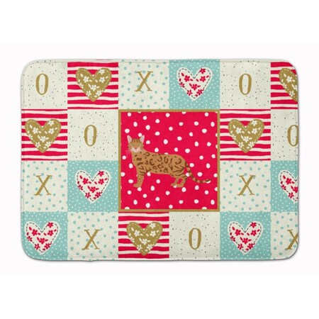 Carolines Treasures 19 x 27 in. Bengal No.2 Cat Love Machine Washable Memory Foam Mat CK5563RUG